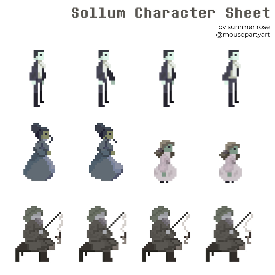 SOLLUM character sprite sheet